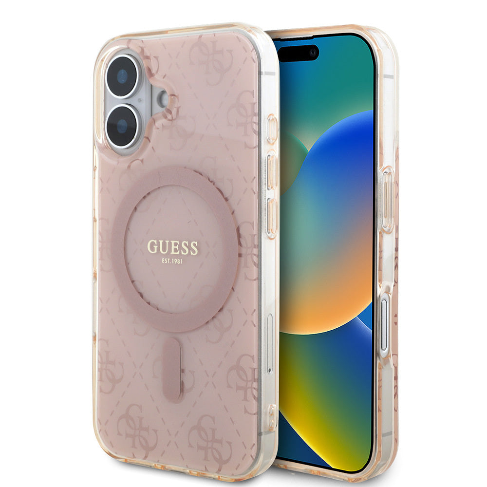 Guess iPhone 16 Orjinal Lisanslı Magsafe Şarj Özellikli IML Baskılı Klasik Logolu 4G Desenli Telefon Kılıfı-8 Guess iPhone 16 Orjinal Lisanslı Magsafe Şarj Özellikli IML Baskılı Klasik Logolu 4G Desenli Telefon Kılıfı-8
